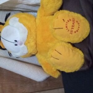 Garfield stuffed animal,used yellow, he's a limited edition , 25 yrs hes16"x12".